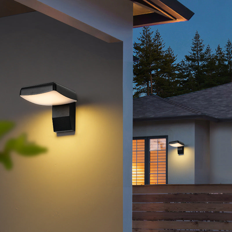 Modern Minimalist Waterproof Rotatable Aluminum PC Square Round LED Wall Sconce Lamp For Outdoor Patio