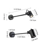 Modern Simplicity Waterproof Aluminum Iron Adjustable Cylinder Long Pole LED Wall Sconce Lamp For Outdoor Patio