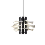 Contemporary Nordic Iron Aluminum Movable Cylinder Pleated Skirt 1/2/3 Light Pendant Light For Dining Room