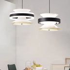 Contemporary Nordic Iron Aluminum Acrylic Movable Toroidal Gyroscope LED Pendant Light For Dining Room