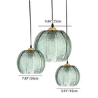 Contemporary Scandinavian Metal Glass Ball Leaf Pattern 1-light Pendant Light for Dining Room BulbSquare