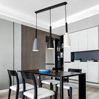 Contemporary Nordic Iron Conical 1/3 Light Pendant Light for Dining Room