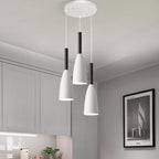 Contemporary Nordic Iron Conical 1/3 Light Pendant Light for Dining Room