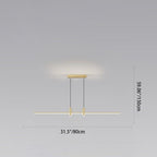 Modern Minimalist Iron Aluminum Silica Strip Spotlight LED Chandeliers Island Light for Dining Room BulbSquare