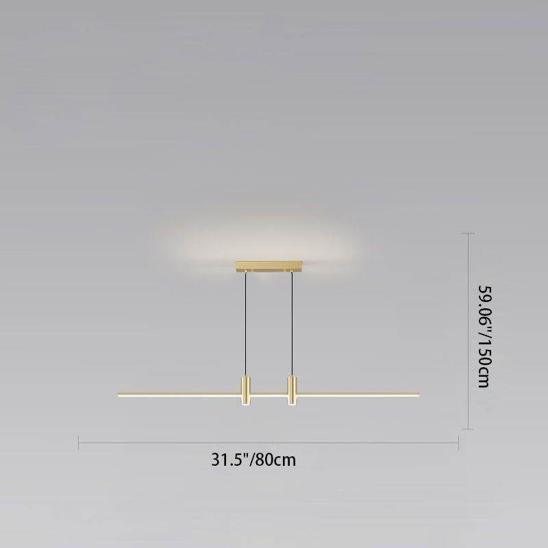 Modern Minimalist Iron Aluminum Silica Strip Spotlight LED Chandeliers Island Light for Dining Room BulbSquare