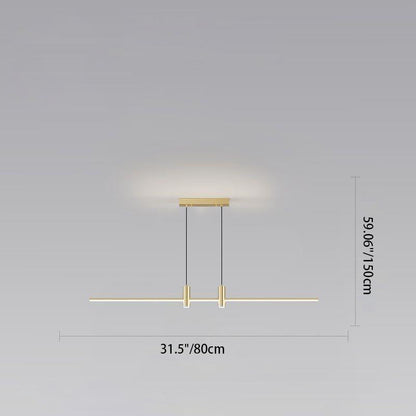 Modern Minimalist Iron Aluminum Silica Strip Spotlight LED Chandeliers Island Light for Dining Room