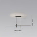 Modern Minimalist Iron Aluminum Silica Strip Spotlight LED Chandeliers Island Light for Dining Room BulbSquare