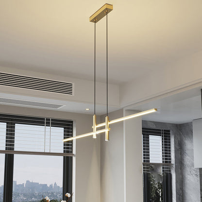 Modern Minimalist Iron Aluminum Silica Strip Spotlight LED Chandeliers Island Light for Dining Room