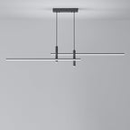 Modern Minimalist Iron Aluminum Silica Strip Spotlight LED Chandeliers Island Light for Dining Room BulbSquare