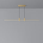 Modern Minimalist Iron Aluminum Silica Strip Spotlight LED Chandeliers Island Light for Dining Room BulbSquare