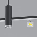 Modern Minimalist Iron Aluminum Silica Strip Spotlight LED Chandeliers Island Light for Dining Room BulbSquare