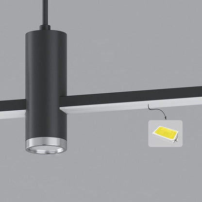 Modern Minimalist Iron Aluminum Silica Strip Spotlight LED Chandeliers Island Light for Dining Room