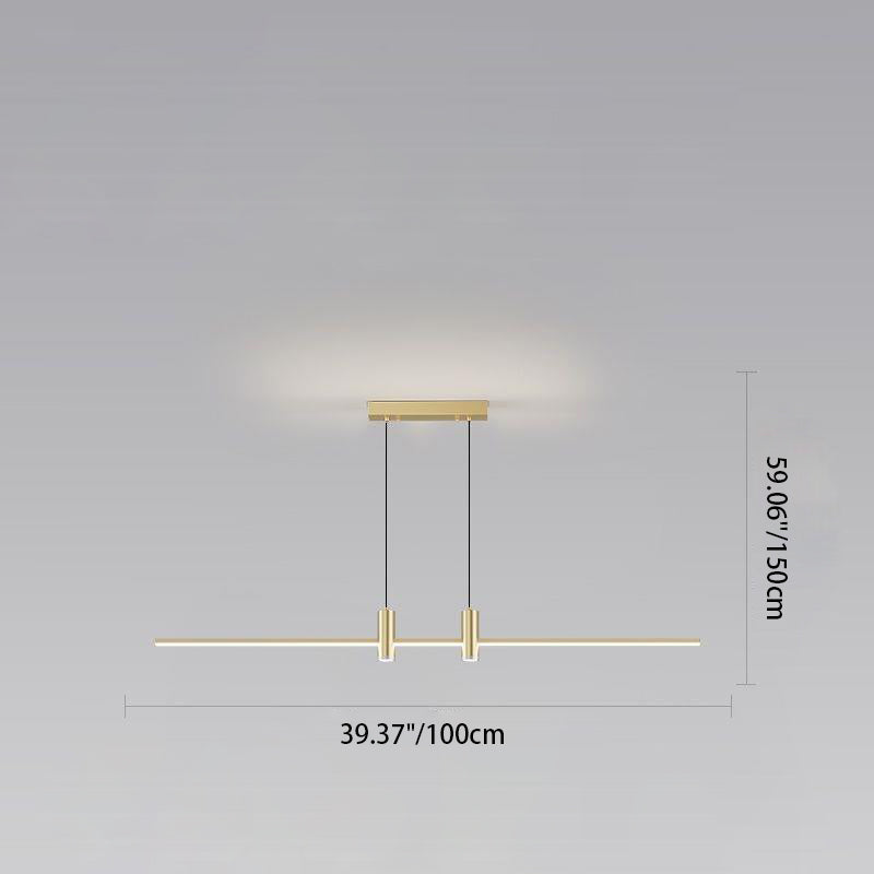 Modern Minimalist Iron Aluminum Silica Strip Spotlight LED Chandeliers Island Light for Dining Room BulbSquare