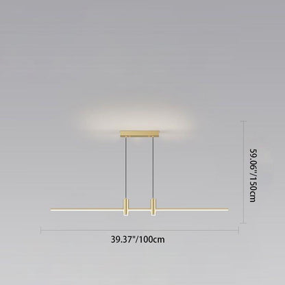 Modern Minimalist Iron Aluminum Silica Strip Spotlight LED Chandeliers Island Light for Dining Room