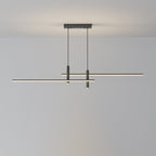 Modern Minimalist Iron Aluminum Silica Strip Spotlight LED Chandeliers Island Light for Dining Room BulbSquare