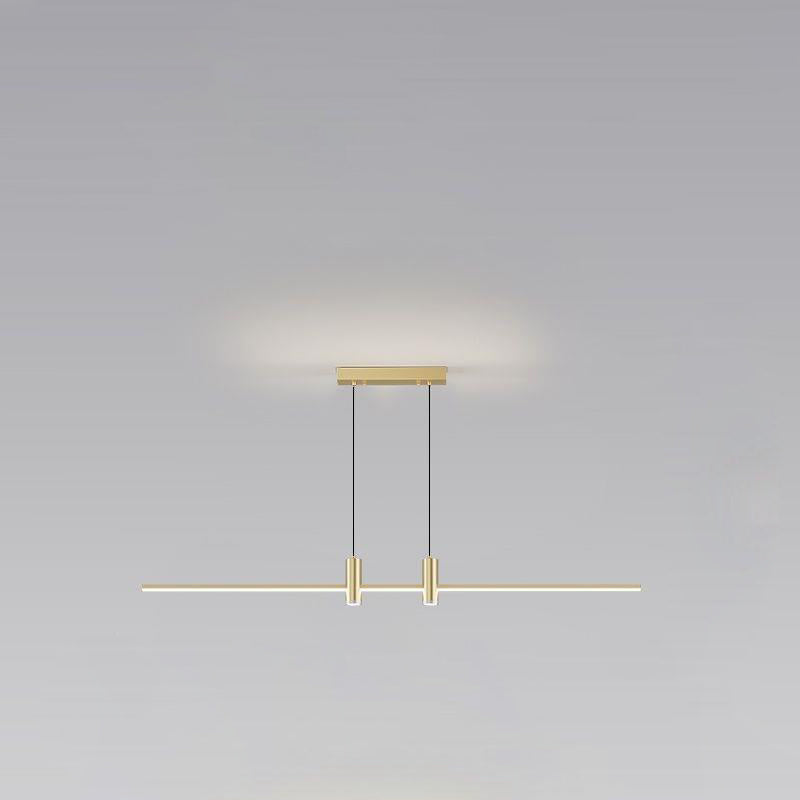 Modern Minimalist Iron Aluminum Silica Strip Spotlight LED Chandeliers Island Light for Dining Room