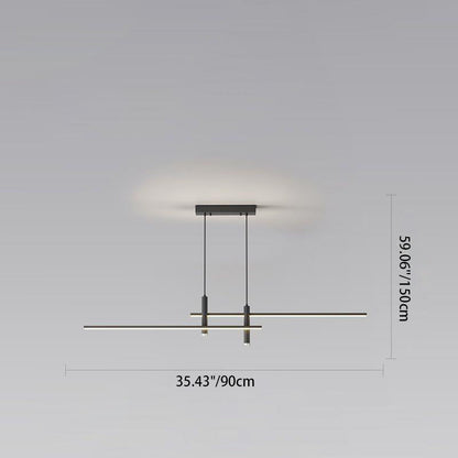 Modern Minimalist Iron Aluminum Silica Strip Spotlight LED Chandeliers Island Light for Dining Room