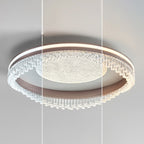 Modern Luxury Iron Aluminum Acrylic Round Pillar LED Flush Mount Ceiling Light For Bedroom