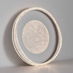 Modern Luxury Iron Aluminum Acrylic Round Pillar LED Flush Mount Ceiling Light For Bedroom