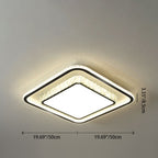 Modern Luxury Iron Acrylic Crystal Square Round Rectangular LED Flush Mount Ceiling Light For Bedroom
