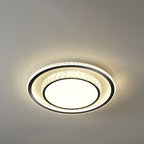 Modern Luxury Iron Acrylic Crystal Square Round Rectangular LED Flush Mount Ceiling Light For Bedroom
