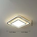 Modern Luxury Iron Acrylic Crystal Square Round Rectangular LED Flush Mount Ceiling Light For Bedroom
