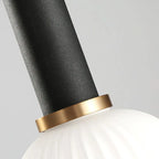 Contemporary Scandinavian Metal Glass Cylinder Striped Lantern 1-light Pendant Light for Dining Room BulbSquare
