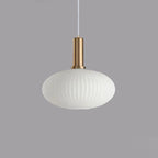 Contemporary Scandinavian Metal Glass Cylinder Striped Lantern 1-light Pendant Light for Dining Room BulbSquare