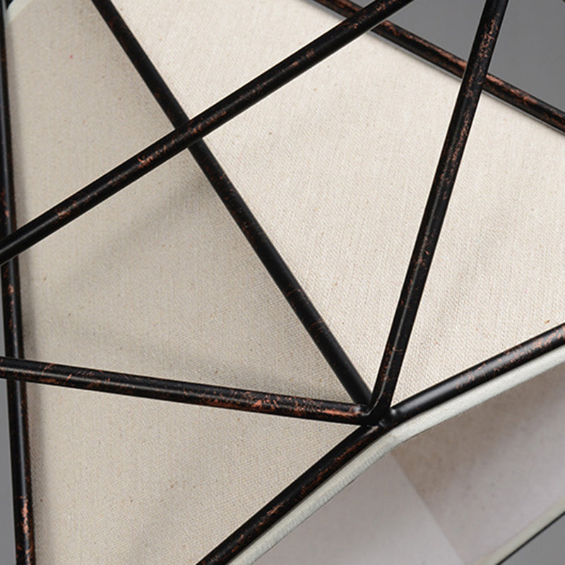 Contemporary Industrial Iron Fabric Diamond 1-light Pendant Light for Dining Room