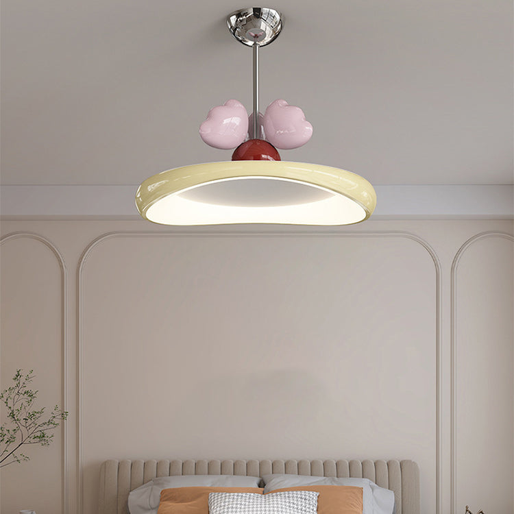Lumendat Contemporary Nordic Kids Iron Acrylic Round Heart LED Pendant Light For Bedroom Lumendat