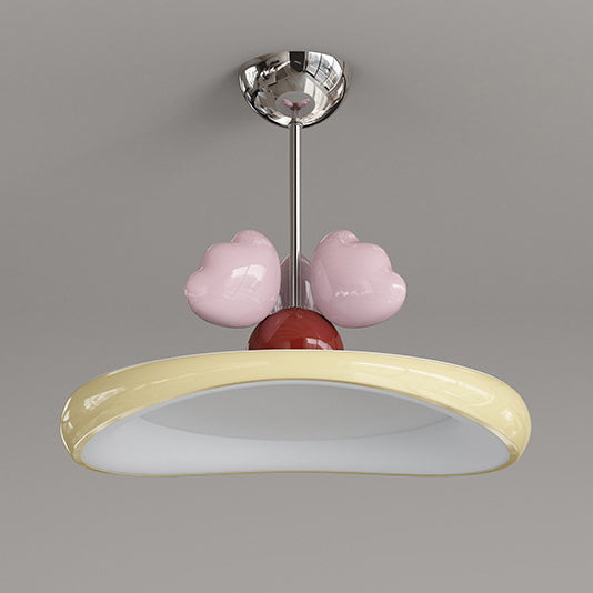 Lumendat Contemporary Nordic Kids Iron Acrylic Round Heart LED Pendant Light For Bedroom Lumendat