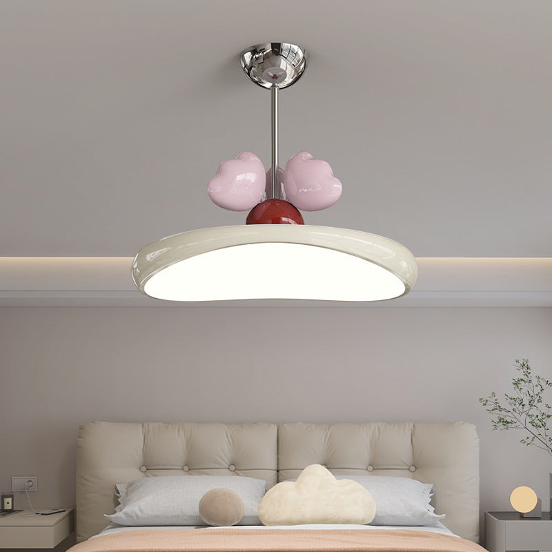 Lumendat Contemporary Nordic Kids Iron Acrylic Round Heart LED Pendant Light For Bedroom Lumendat