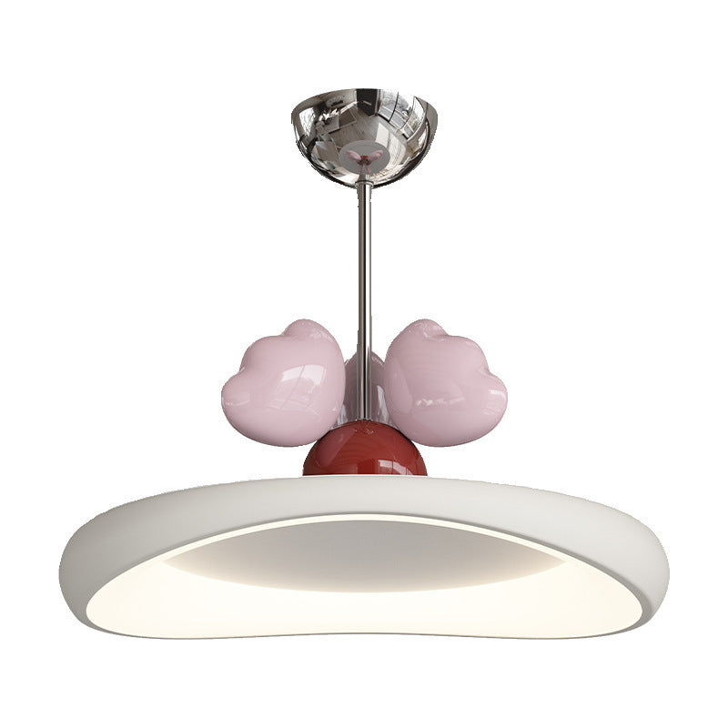 Lumendat Contemporary Nordic Kids Iron Acrylic Round Heart LED Pendant Light For Bedroom Lumendat