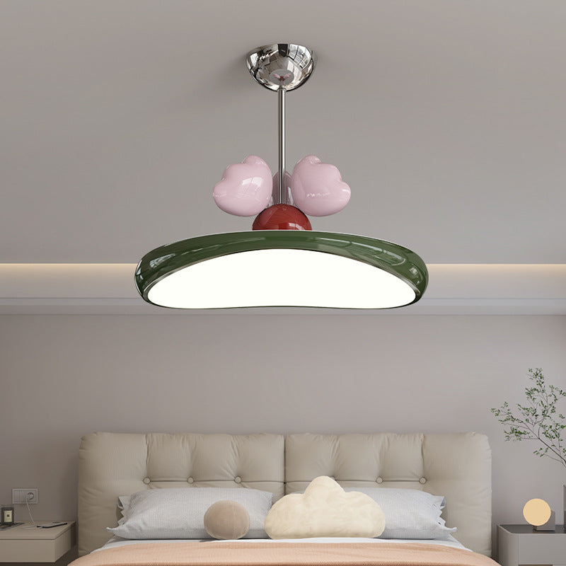 Lumendat Contemporary Nordic Kids Iron Acrylic Round Heart LED Pendant Light For Bedroom Lumendat