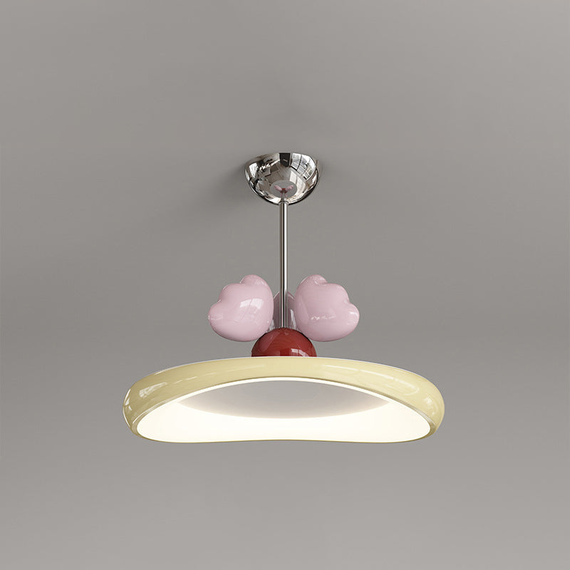 Lumendat Contemporary Nordic Kids Iron Acrylic Round Heart LED Pendant Light For Bedroom Lumendat