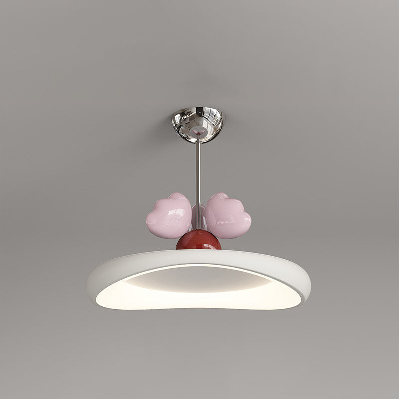 Lumendat Contemporary Nordic Kids Iron Acrylic Round Heart LED Pendant Light For Bedroom Lumendat