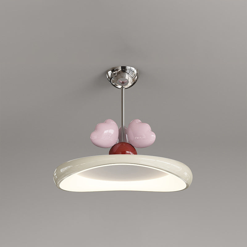 Lumendat Contemporary Nordic Kids Iron Acrylic Round Heart LED Pendant Light For Bedroom Lumendat