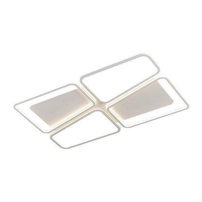 Modern Simplicity Iron Aluminum PMMA Irregular Rectangular Square Round LED Flush Mount Ceiling Light For Living Room