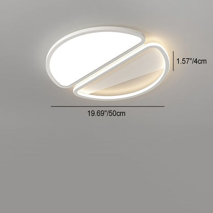Modern Simplicity Iron Aluminum PMMA Irregular Rectangular Square Round LED Flush Mount Ceiling Light For Living Room