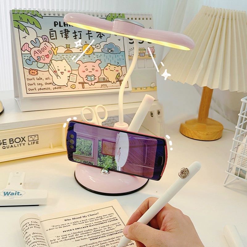 Lumendat Modern Simplicity Kids Adjustable Rechargeable ABS Strip Pen Container LED Desk Lamp For Study Lumendat