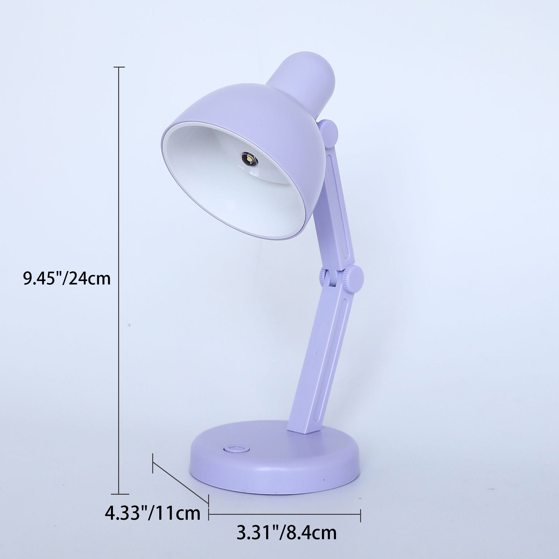 Modern Simplicity ABS Battery Foldable Round LED Desk Lamp For Study Lumendat