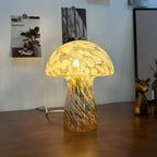 Modern Art Deco Glass Mushroom Dome 1-Light Table Lamp For Bedside Lumendat