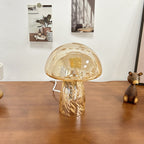 Modern Art Deco Glass Mushroom Dome 1-Light Table Lamp For Bedside Lumendat