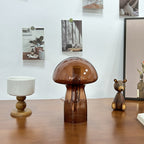 Modern Art Deco Glass Mushroom Dome 1-Light Table Lamp For Bedside Lumendat