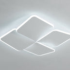 Contemporary Nordic Iron Acrylic Piece Square Round LED Flush Mount Ceiling Light For Bedroom