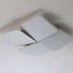 Contemporary Nordic Iron Acrylic Piece Square Round LED Flush Mount Ceiling Light For Bedroom