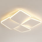 Contemporary Nordic Iron Acrylic Piece Square Round LED Flush Mount Ceiling Light For Bedroom