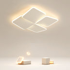 Contemporary Nordic Iron Acrylic Piece Square Round LED Flush Mount Ceiling Light For Bedroom