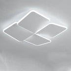 Contemporary Nordic Iron Acrylic Piece Square Round LED Flush Mount Ceiling Light For Bedroom