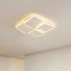 Contemporary Nordic Iron Acrylic Piece Square Round LED Flush Mount Ceiling Light For Bedroom